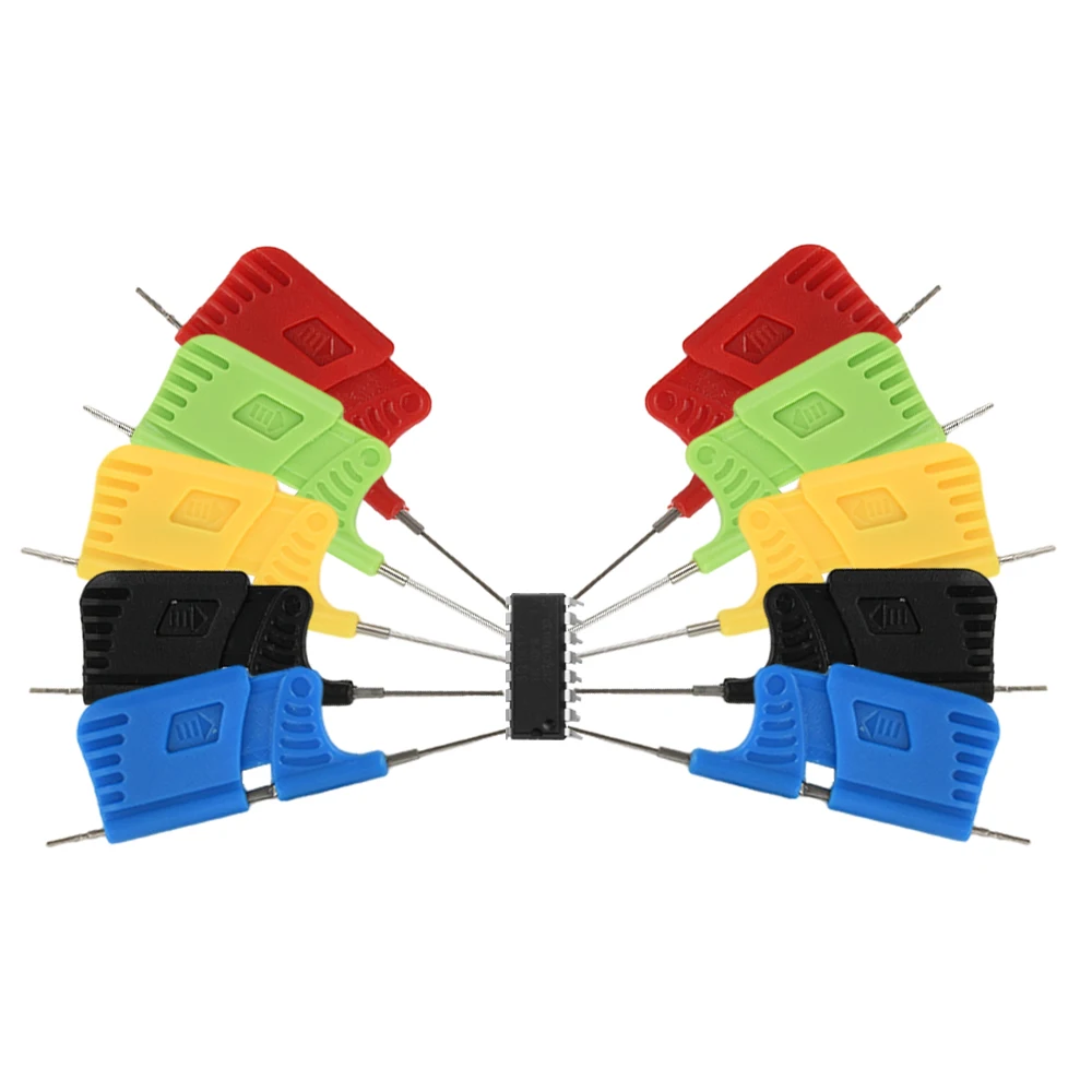 

10PCS Chip Test Clip SDK08 General Purpose IC Chip Clip SOP TSSOP TSOP SSOP MSOP QFP SMD IC Pin Pipe Clip In-Line Burn-in Clip