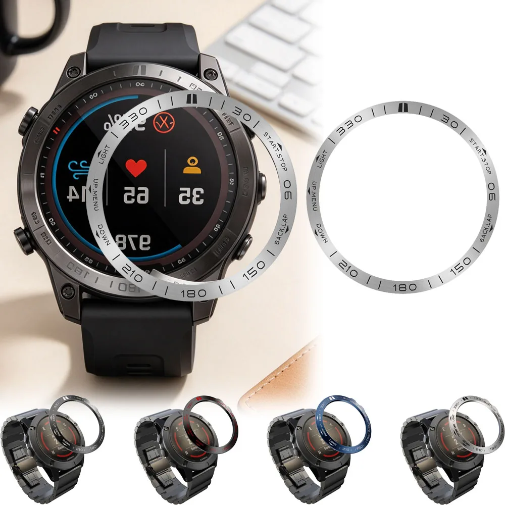 Ring Stainless Steel Bezel For Garmin Fenix8 7X 7 Epix Gen2 Pro 51mm Protector Metal Cover Bumper Accessories Digital Racing 1pc