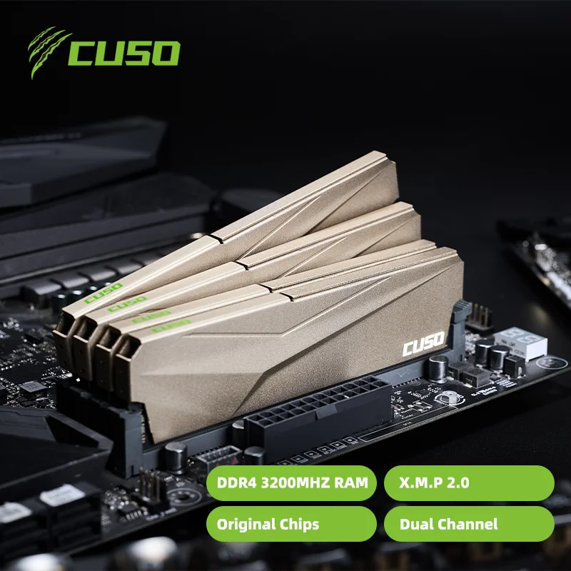 Imagem -03 - Cuso-dual Channel Memória Ram para Desktop Desktops Ddr4 16gb 8gb 3200mhz 3600mhz