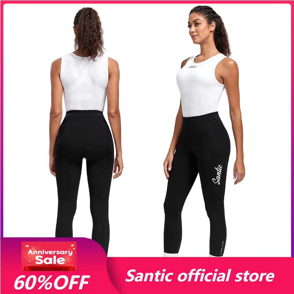 

Santic Ccyling Брюки женские весенне-осенние дышащие эластичные велосипедные брюки для езды на горном велосипеде TL25C04287