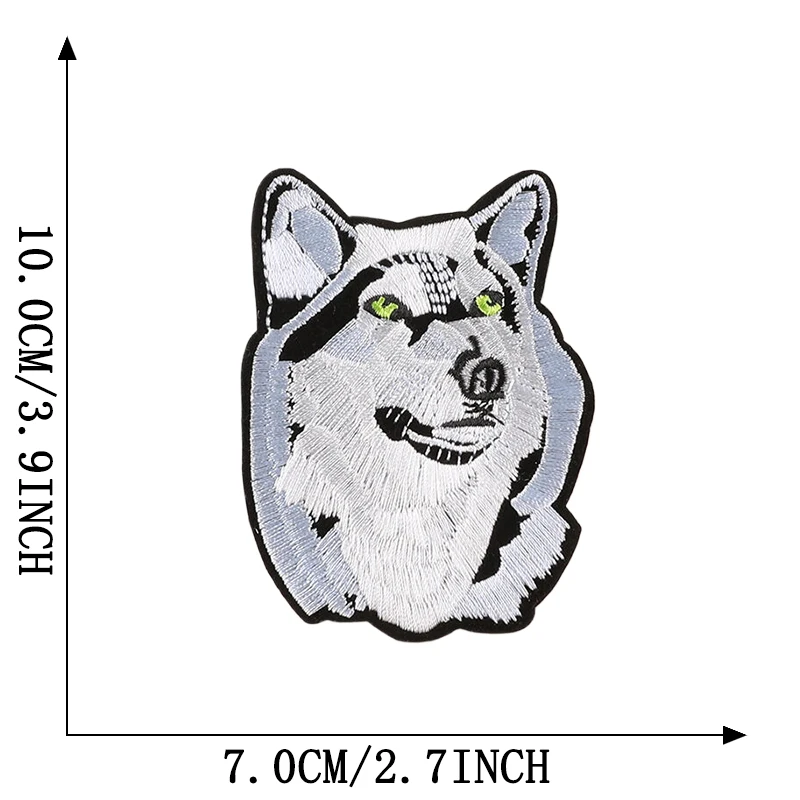 Tiger Wolf Patches für Kleidung Jungen Tiere Bär Eisen auf bestickt Thermocollant Stoffe Jacken Thermo Mochila Nähen Parches – Detail 4