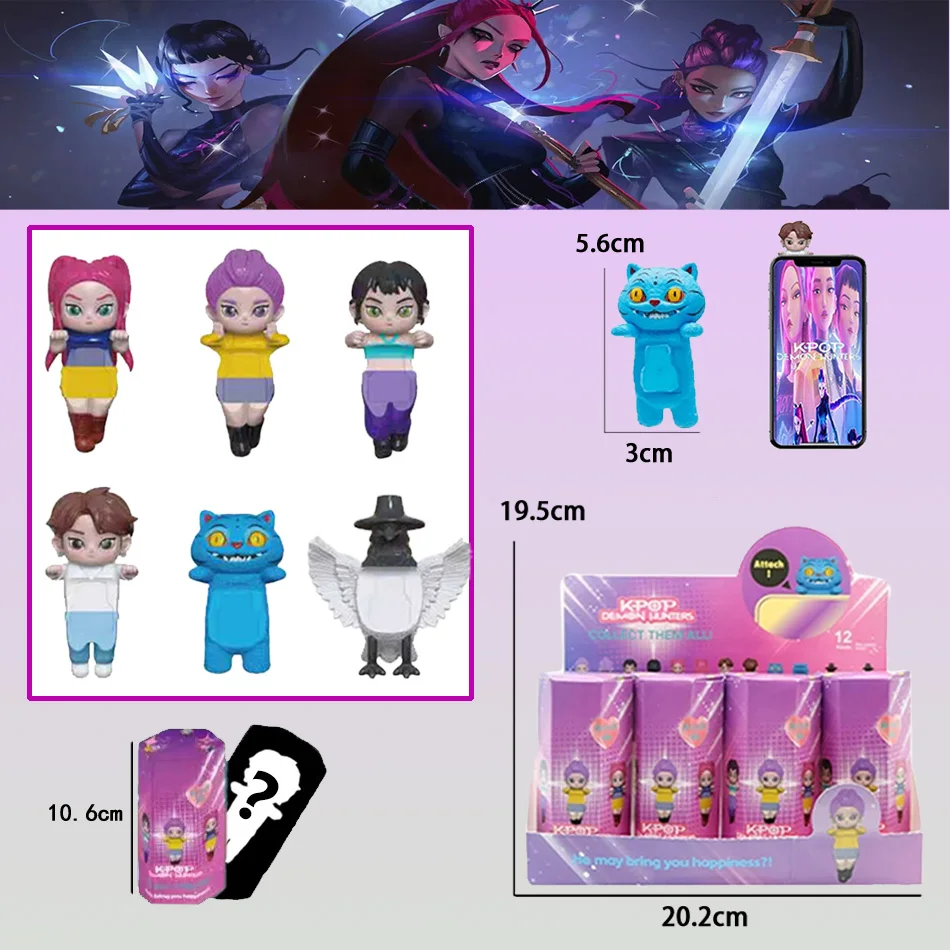 ฟิกเกอร์อนิเมะ Kpop นักล่าปีศาจ รุ่นใหม่ ปี 2025 ของเล่นแบบกล่องสุ่ม - ของตกแต่งโต๊ะเกมการ์ตูน ของสะสม อุปกรณ์เสริม ของขวัญสำหรับเด็ก