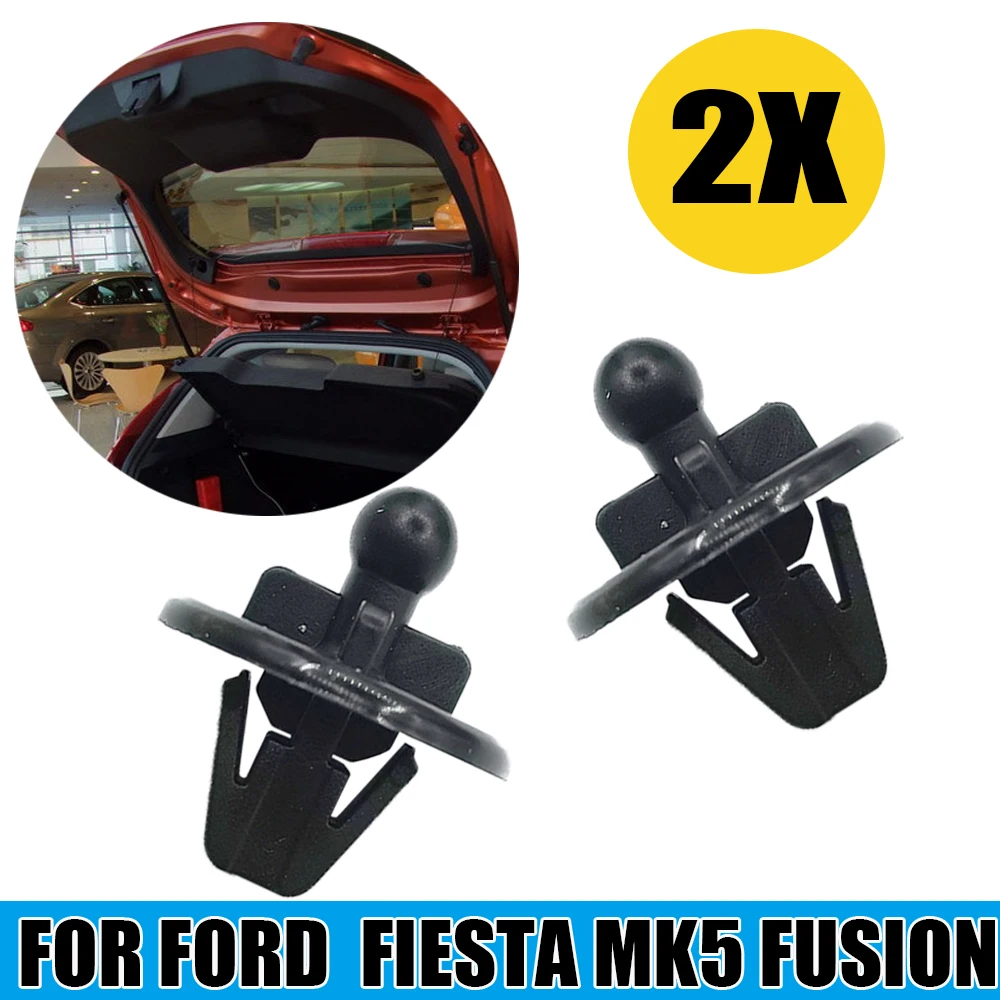 2PC per FORD FIESTA MK5 FUSION CLIP per ripiano per pacchi posteriore per fissaggio in plastica per gancio per corde