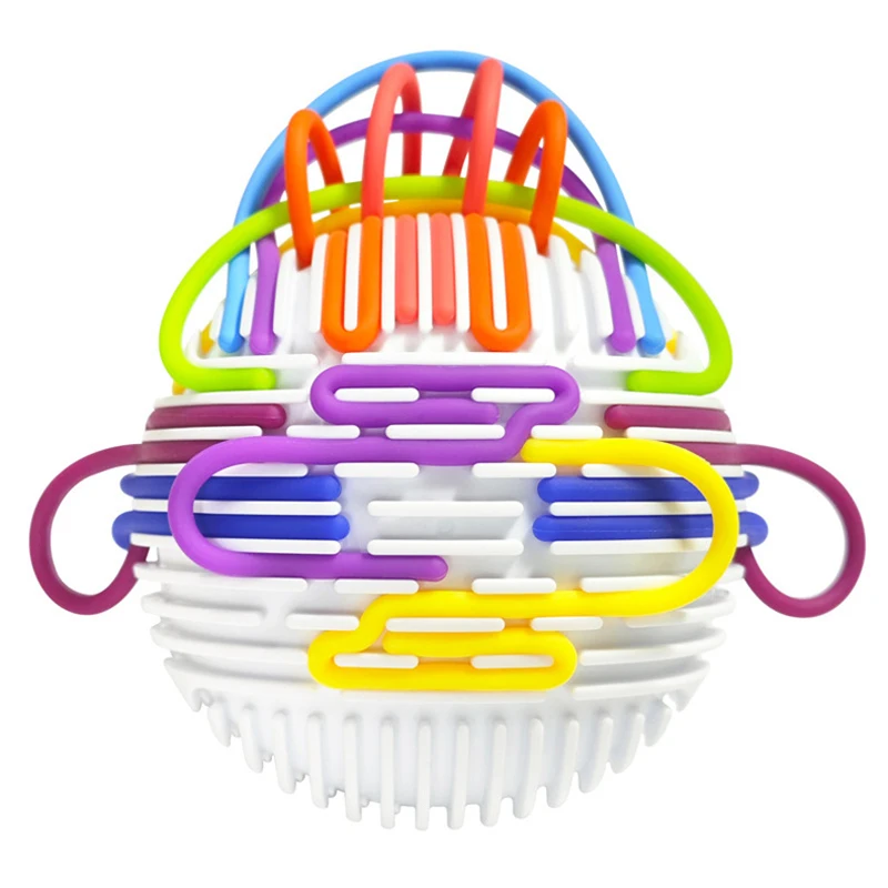 Attività sensoriale Palla Bordo Cognizione del colore Giocattolo Montessori Abilità motorie Rilassante Stress Asta in silicone colorato Giocattolo da viaggio Regalo per bambini