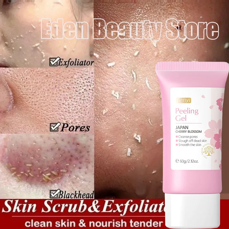 

60g Face Exfoliating Gel Skin Care Whitening Moisturizer Repair Facial Scrub Cleanser Acne Blackhead Treatment Remove Face Cream