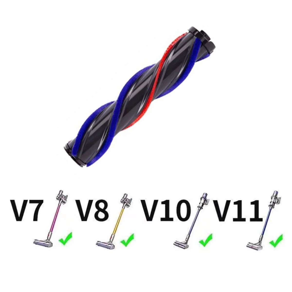 

Turbo Brush Replacement for Dyson V7 V8 V11 V10 Cordless Vacuum Cleaner Accessories Floor Brush Rollers—A19G