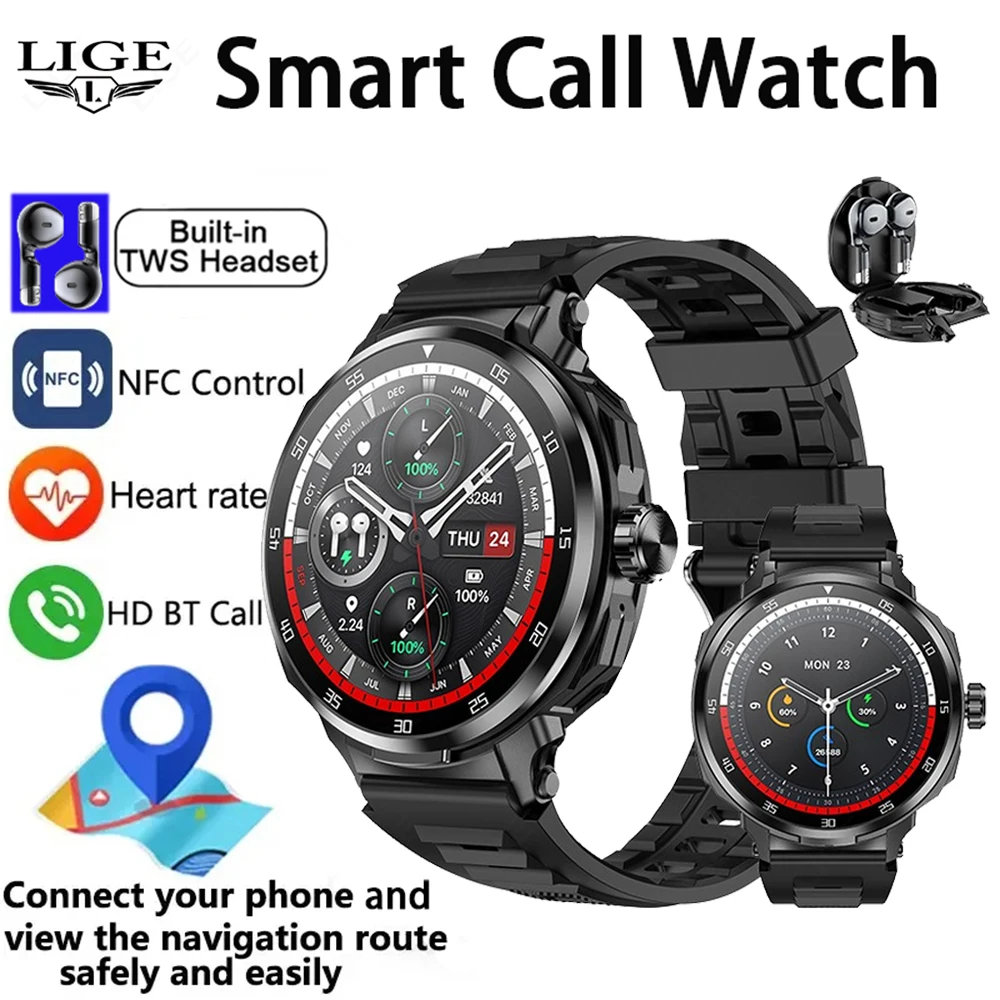 

Новые умные часы 2 в 1, умные часы с наушниками, NFC TWS, Bluetooth наушники, мониторинг сердечного ритма, здоровья, спортивные часы, музыкальный плеер