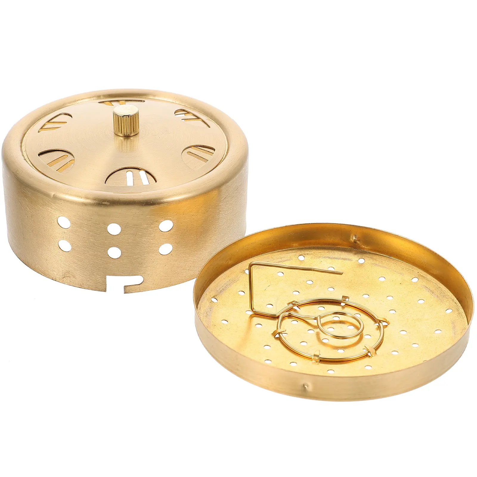 Copper Moxa Box Adjustable Smokeless Moxibustion Holder Easy Fix Moxa Sticks Portable Body Pain Relief Massage Tool