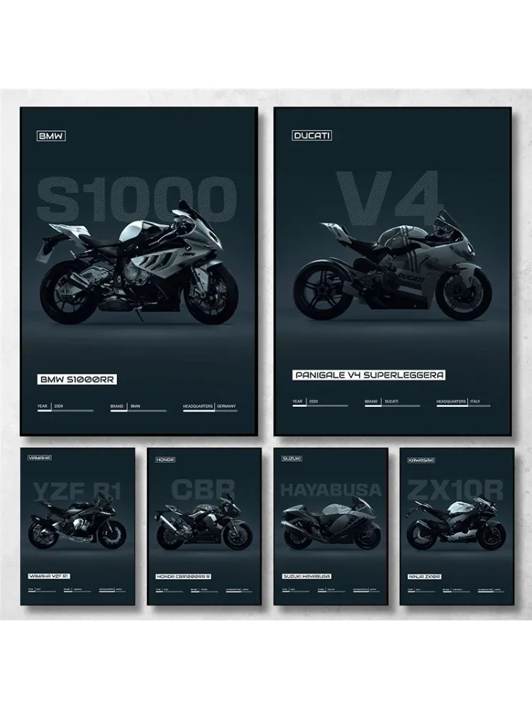 AliExpress Motorcycle Bike S1000RR/Ducati Streetfighter V4,YZR M1 Art Poster Canvas Painting Wall Prints Picture for Living Room Home Decor