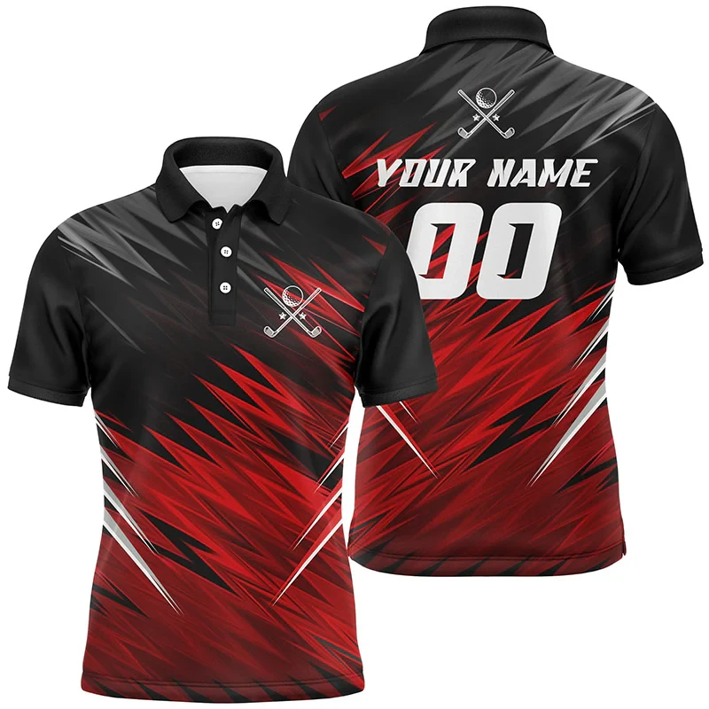 

Trend 3D Golf Printed Polo Shirts For Men Fashion Custom Name Team Name Short Sleeve Polo Shirt Loose Casual Tees For Golf Lover
