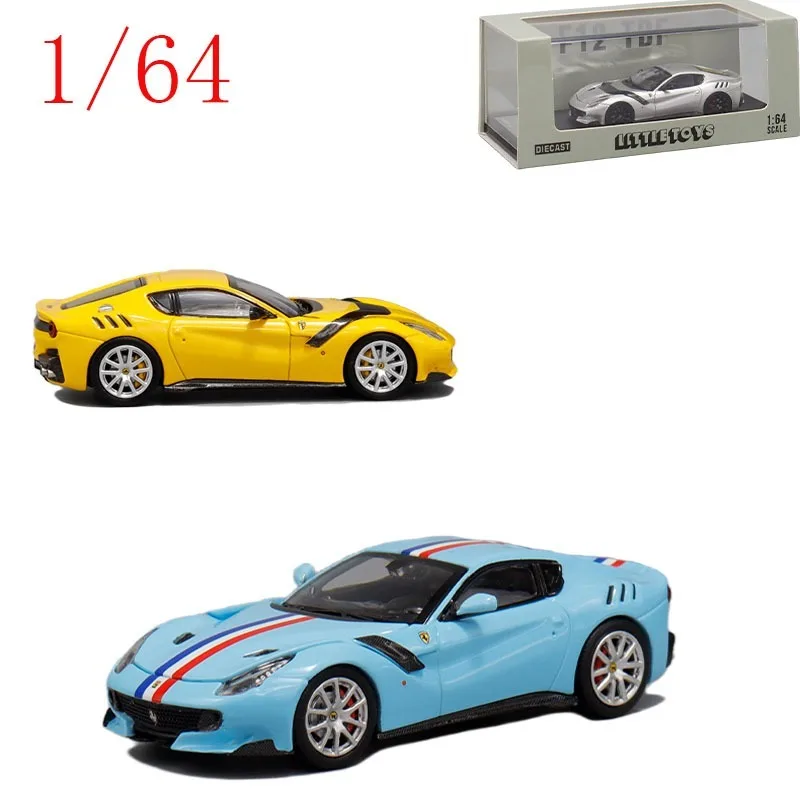 

Little Toy Diecast 1/64 Scale Ferrari F12 TDF Full Carbon Simulation with Openable Hood Alloy Car Model Toys for Boys Gift