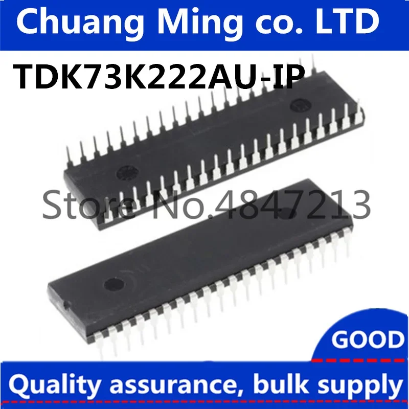 จัดส่งฟรี 5 ชิ้น/ล็อต TDK73K222AU-IPE TDK73K222AU-IP TDK73K222AU 73K222AU DIP-40 IC สต็อก!