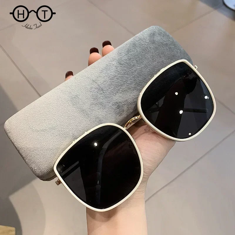 2024 New Fashion Lady Oversize Square Sunglasses Women Glasses Luxurious Sun Glasses Female UV400