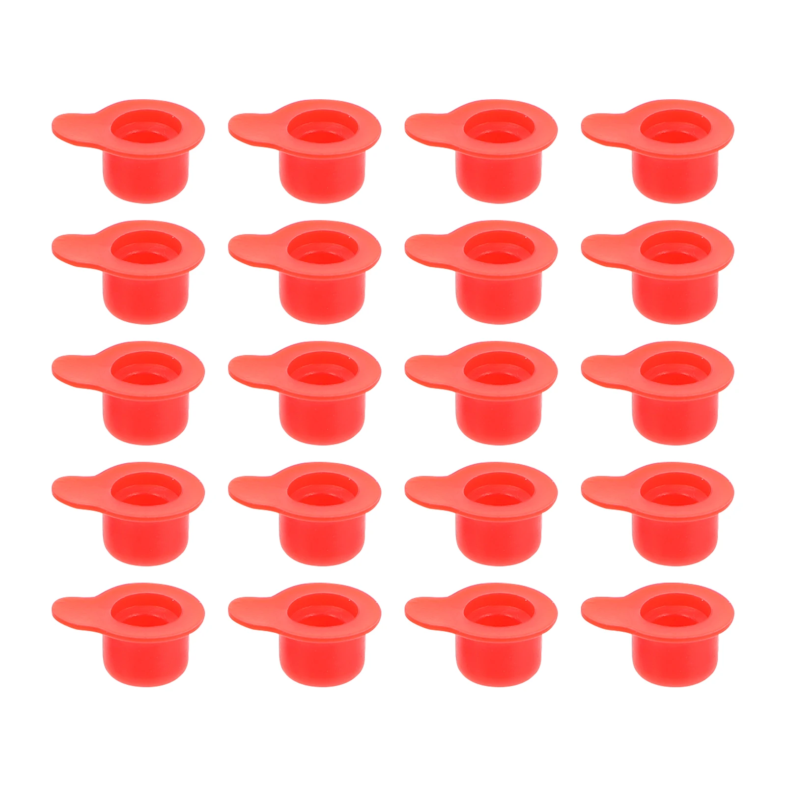 

200 Pcs Rubber Dust Plugs Cylinder Caps Red Internal Thread Protective Hole Covers PVC Material Oil Resistant Corrosion Proof