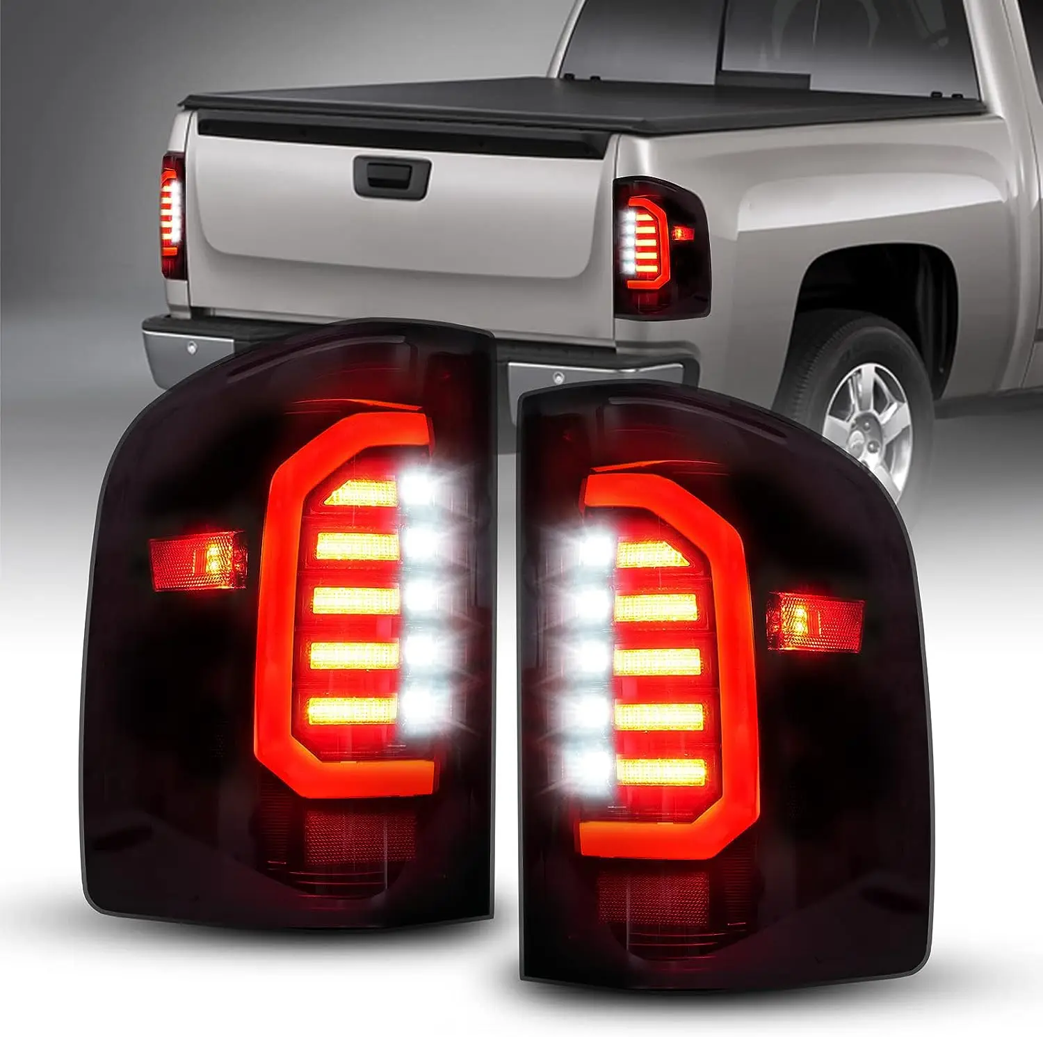 LED Taillight for 2007-2013 Chevy Silverado 1500/2007 2009-2014 Silverado 2500HD | 3500HD/ 2007-2014 GMC Sierra 3500 Dually