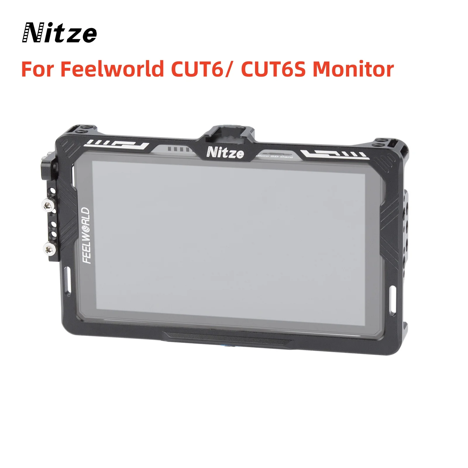 Nitze Cage for Feelworld CUT6/ CUT6S Monitor with HDMI Cable Clamp - JT-F04A