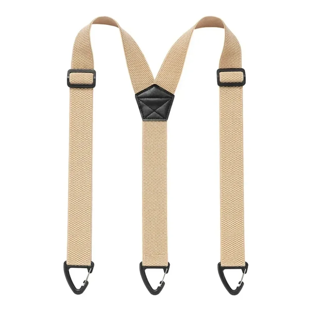 Unisex Sport Elastische Hosenträger mit 3 Clips 4cm Breit Verstellbare Plastik-Dreieckschnalle Rutschfester Strumpfhalter – Detail 19