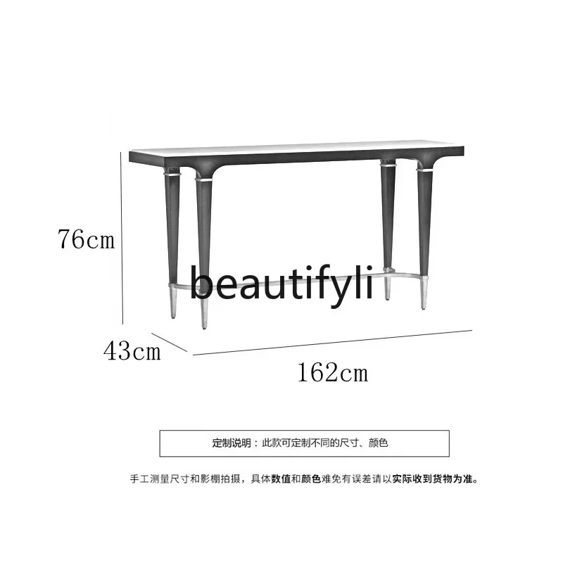 

ssK178 ss25 American light luxury entrance table French simple entrance table marble