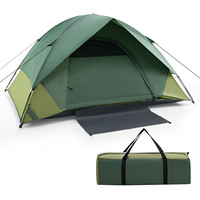 Tent for 2 people, ultra-light camping tent with removable rain cover windows & floor tarpaulin waterproof dome tent