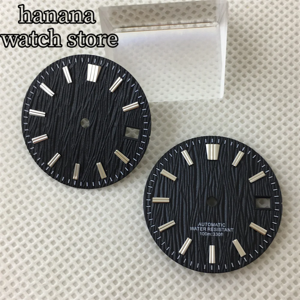 BLIGER 자동 무브먼트 시계 변경 부품, 날짜 3.0, 블랙 화이트 블루 그린 다이얼, NH35 NH36 에 적합, 29mm