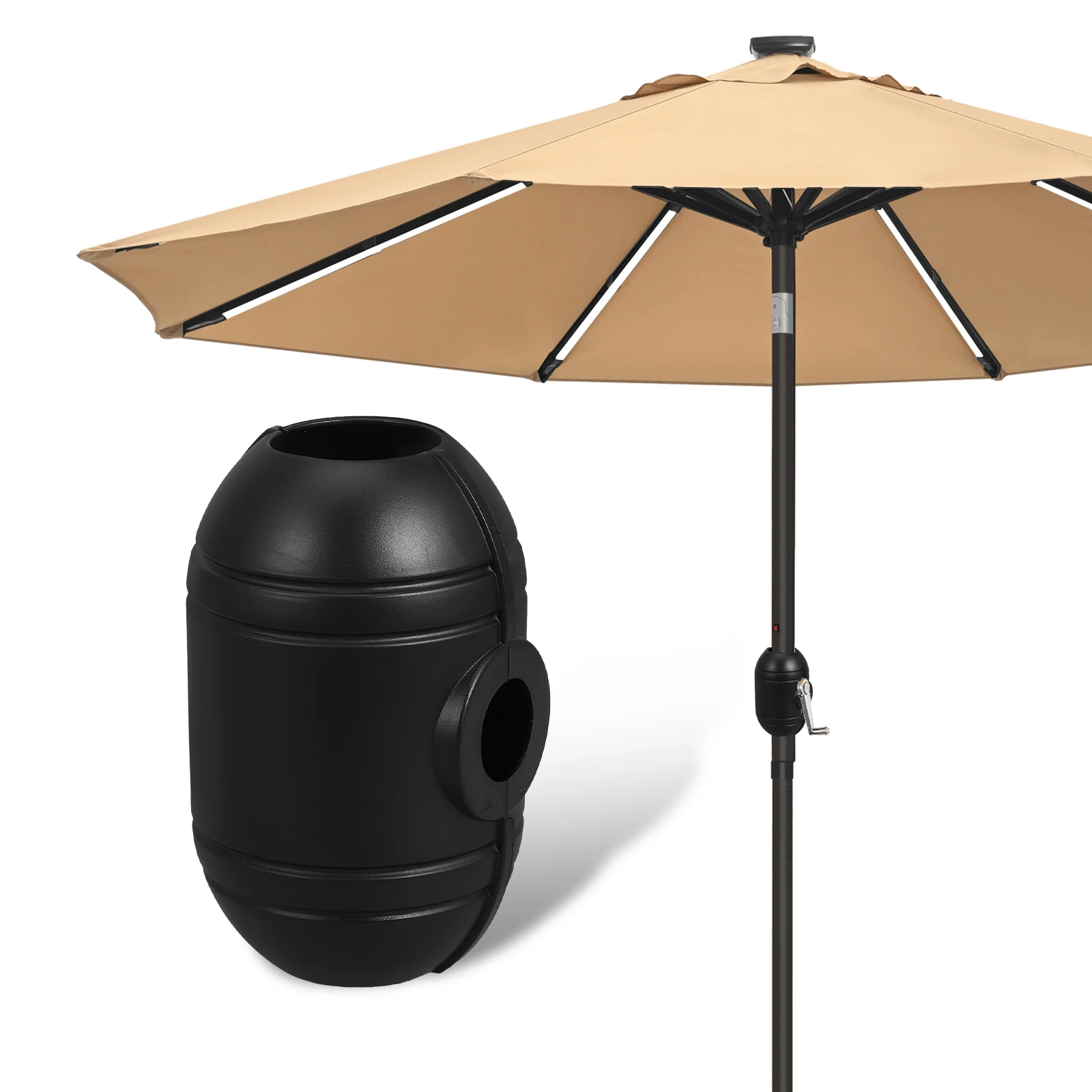 

Patio Umbrella Crank Shells Durable Plastic Replacement Parts Outdoor Center Pole Parasol Accessories Cantilever Spare