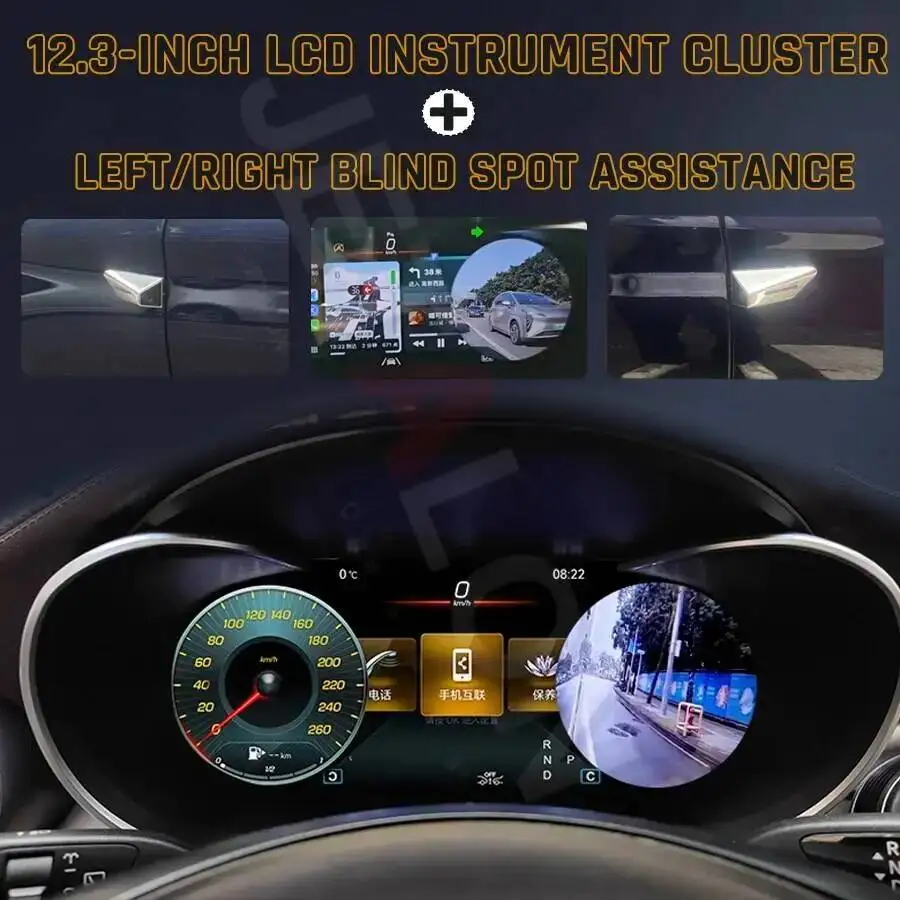For Benz GLC C Class 2015-2018 Instrument Panel LCD Dashboard Cluster Virtual Cockpit Navigation Clock Speedometer Tachometer