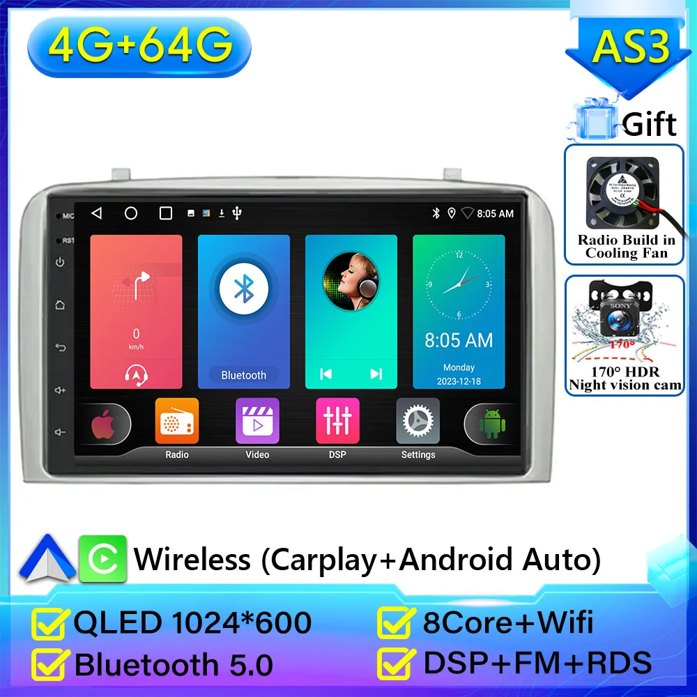 Android 16 autoradio voor Alfa Romeo 147 GT 937 2000-2010 GPS navigatie Android Auto Carplay Wifi scherm stereo display geen 2din