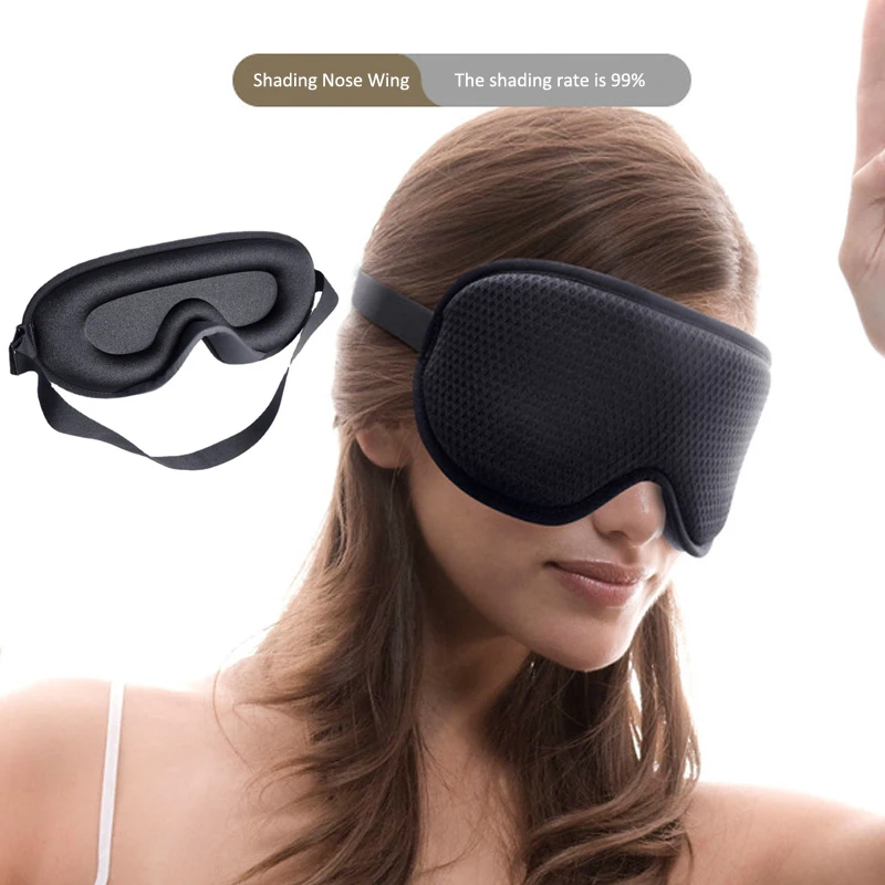 

3D Memory Foam Silk Sleep Eye Mask Soft Eyes Patch Travel Nap Night Sleeping Mask Eyeshade Breathable Full Eye Cover Women Men