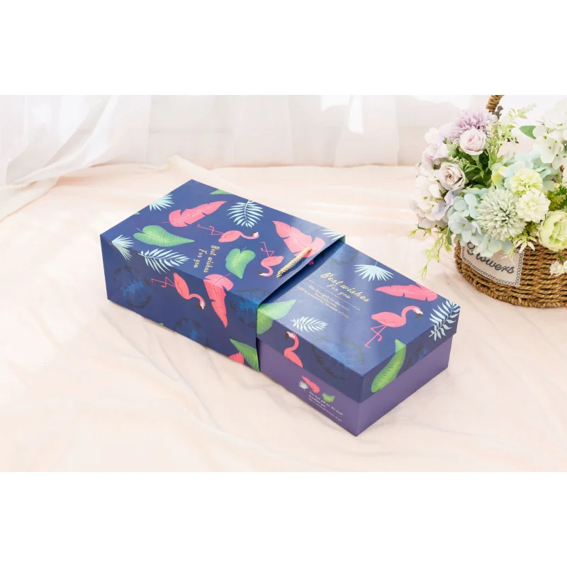 Customized Flamingo Birthday Box Children's Day Stationery Graduation Box Back-to-School Toy Box Source Factory