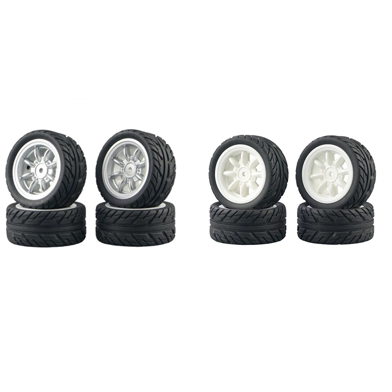 4Pcs Rubber Tire Wheel Tyre For SG1603 SG1604 SG1605 UDIRC UD1601 UD1602 UD1603 UD1604 1/16 RC Car Upgrade Parts