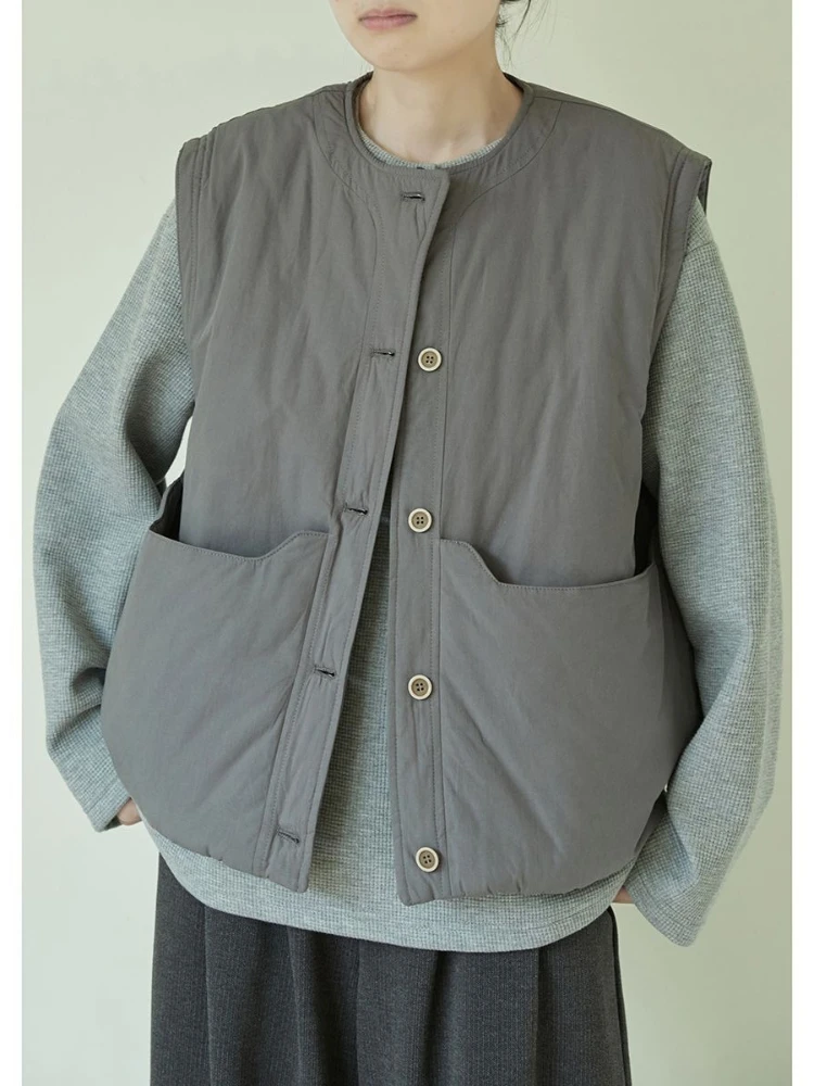 Japanese Thin Vintage Loose Vest Premium Solid Simple Office Lady Slim Coats All-match Trendy Hot Sell Elegant Women Tops