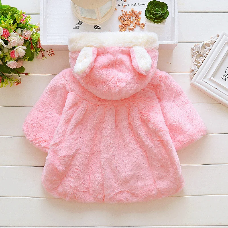 Baby Mädchen Mantel Winter Warm Mit Kapuze Cartoon Nette Baby Mädchen Mantel Nette Mädchen Plüsch Warme Baumwolle Jacke