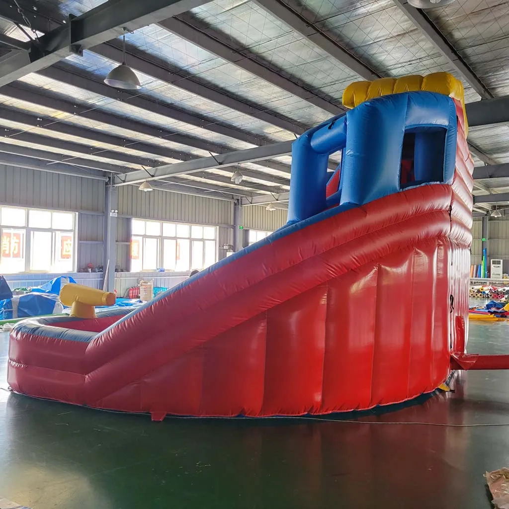 Inflatable Water Slide for Kids Blow Up Crocodile Bouncer House with Water Cannon Splash Pool Backyard Summer Water Play Center