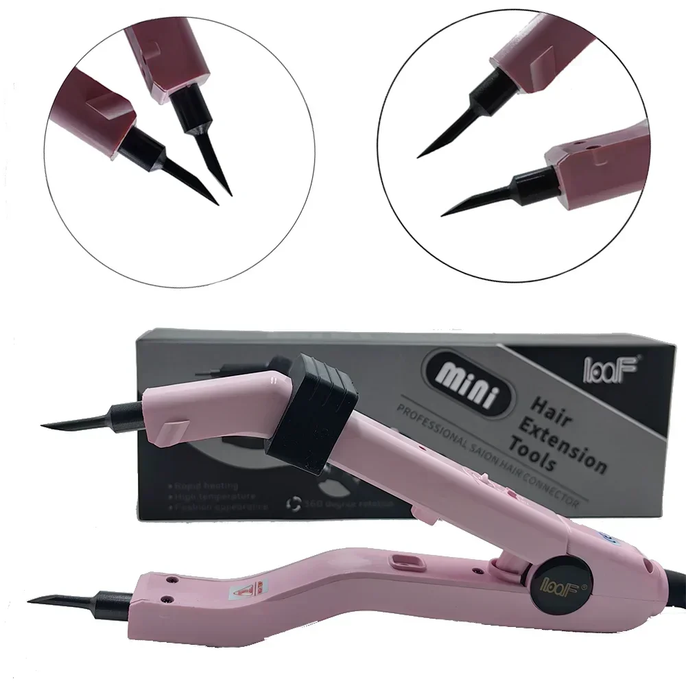 1Pcs  2024 Best Temperature Hair Connectors Keratin Bonding Heat Iron Hair Extension Mini Heating Tip Adjustable Tools