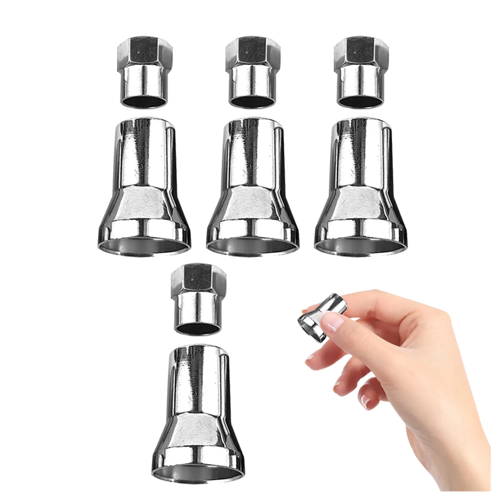 

4 комплекта защитных колпачков для ниппелей шин из алюминиевого сплава, подходят для американских грузовиков и легковых автомобилей