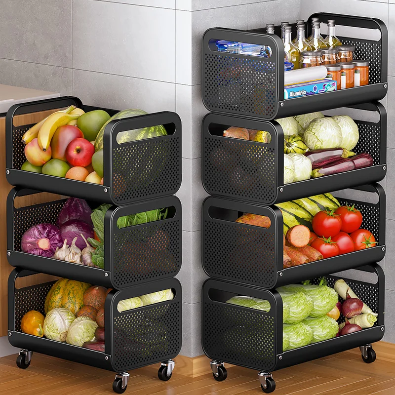 Organizers Trolleys With Drawers Kitchen Cart Storage Furniture Folding Organizing Shelf Meubles De Cusine Trolley Wheels