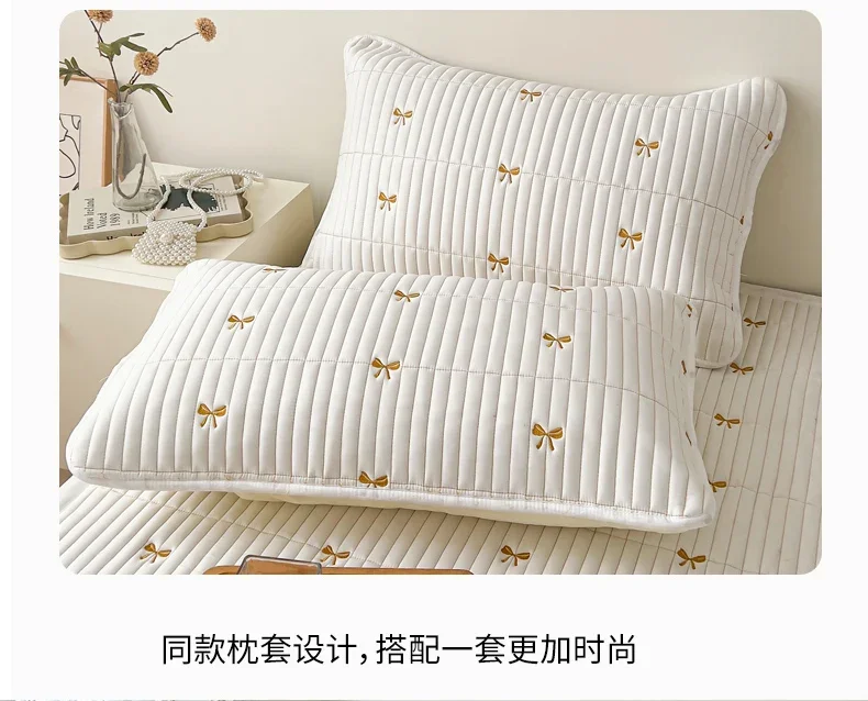 Spring Autumn Comfortable Durable Mattress Toppers Soft Breathable Soybean Fiber Filling Bed Pads Keep Warm Quilted Mattress Pad