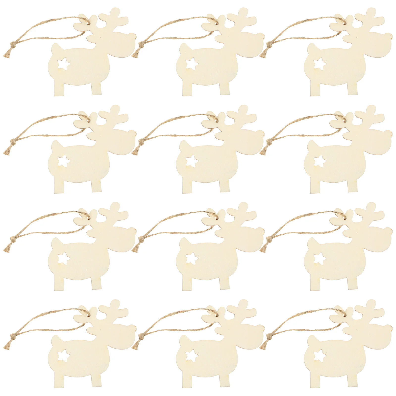 30 قطعة من المعلقات الخشبية لعيد الميلاد يمكنك صنعها بنفسك علامات غير مطلية مع حبل للتعليق على شجرة جدار الشرفة زينة عيد الميلاد وحرف العطلات