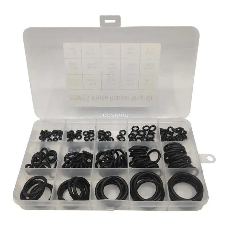 200Pcs O-Rings Gasket Rubber Washer Seals Assortment Set Rubber Spacers Gasket Washers Seal O-Rings for Dropship