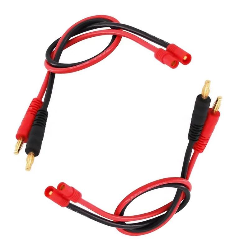 2Pcs RC HXT 3.5MM Charge Cable Wire Lead With 4.0mm Banana Plugs For Rc Lipo Batteries Charger Motor ESC