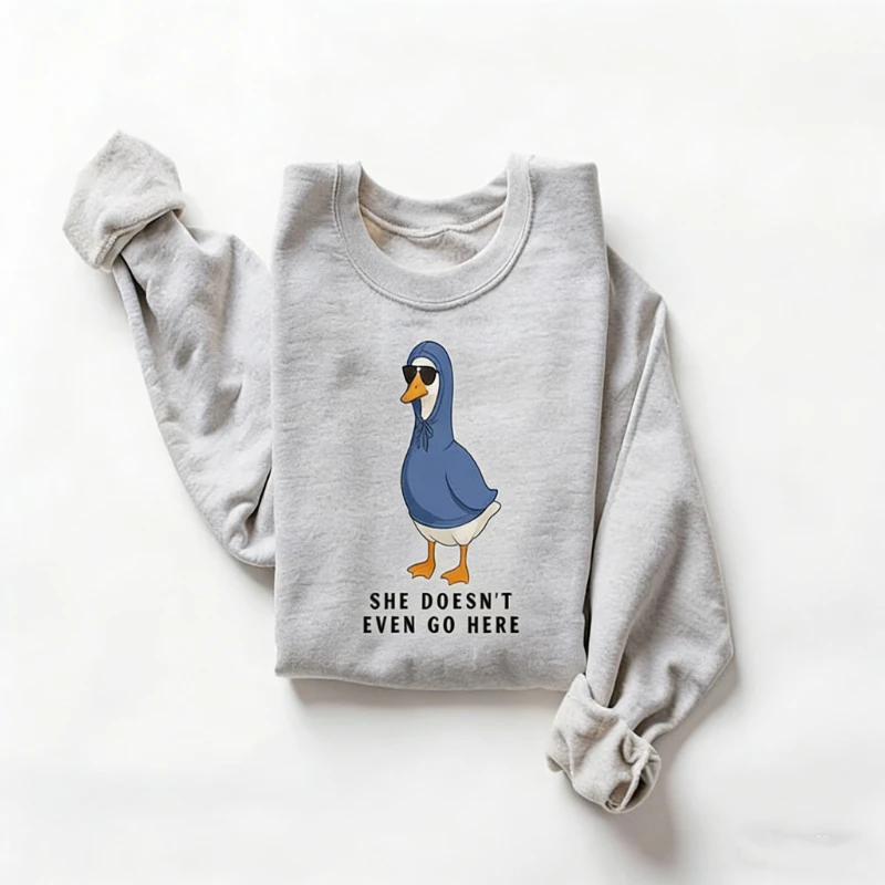 سويت شيرت شتوي غير يذهب حتى هنا من المسلسلات التلفزيونية ميمي يعني الفتيات مضحك أوزة مضحك فيلم الحيوان الفكاهة هدية مطابقة هوديس