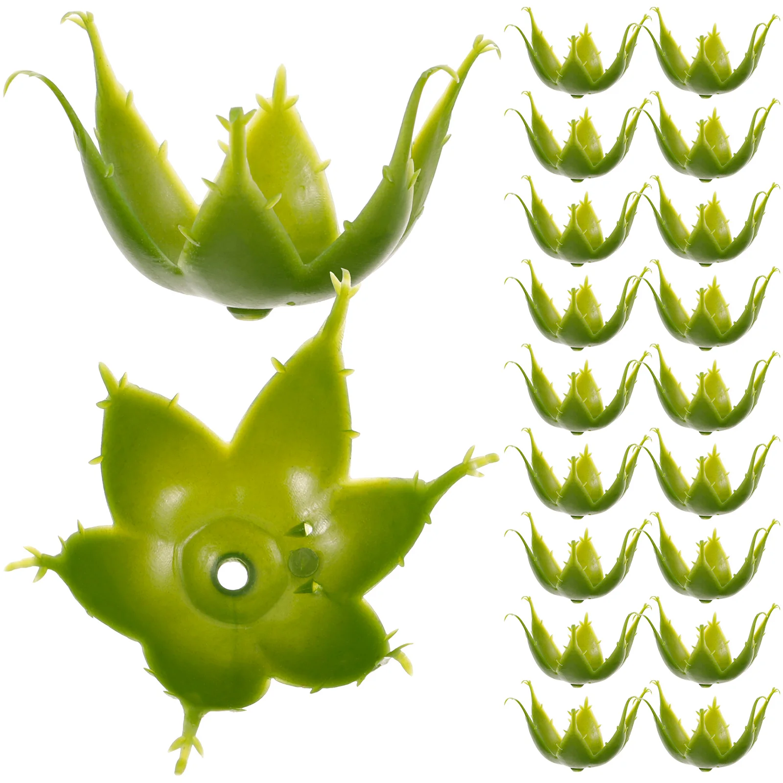 

100 Pcs Base Artificial Flowers Stems Bouquet of Supplies Sepal Plastic Baby
