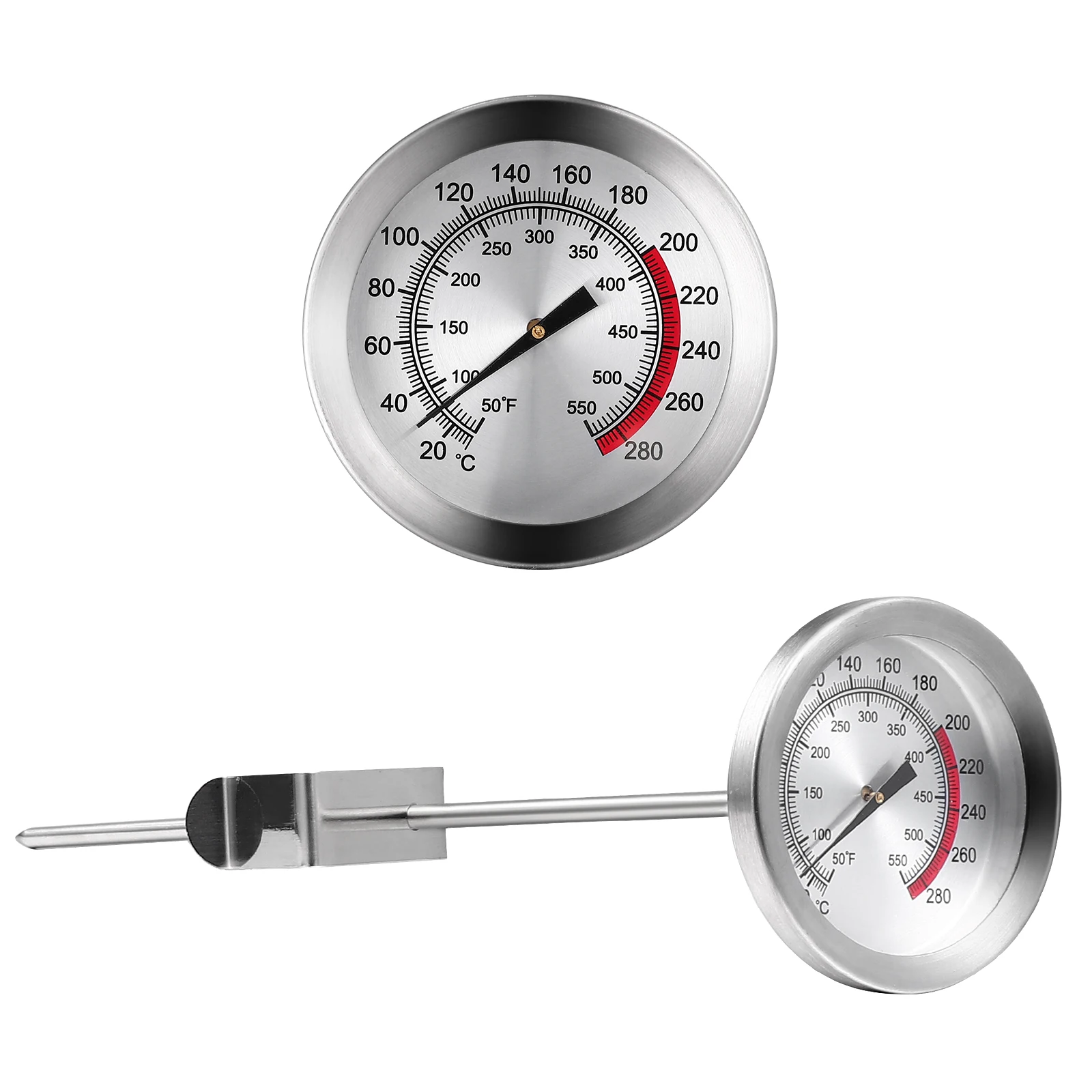 

1pc Large Dial Meat Thermometer Stainless Steel Probe Food Cooking Thermometer Kitchen Supplies Long-Lasting Temperature