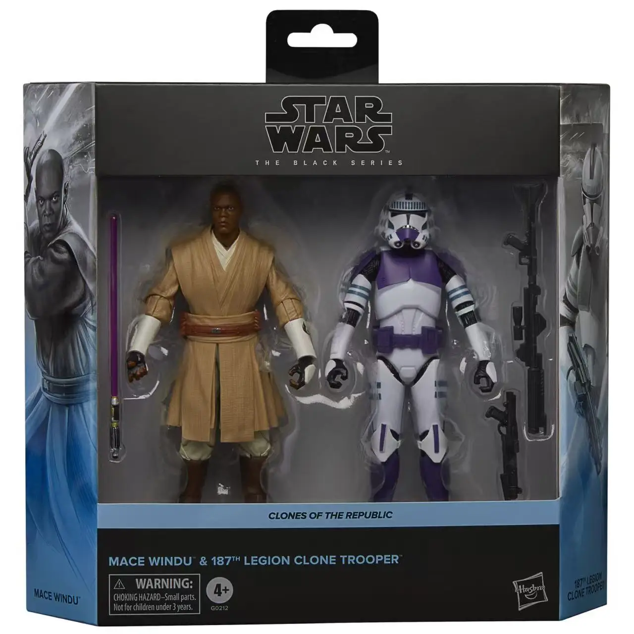 

Hasbro Star Wars Black Series Mess Windu and 187 Legion Clone Soldier Combination