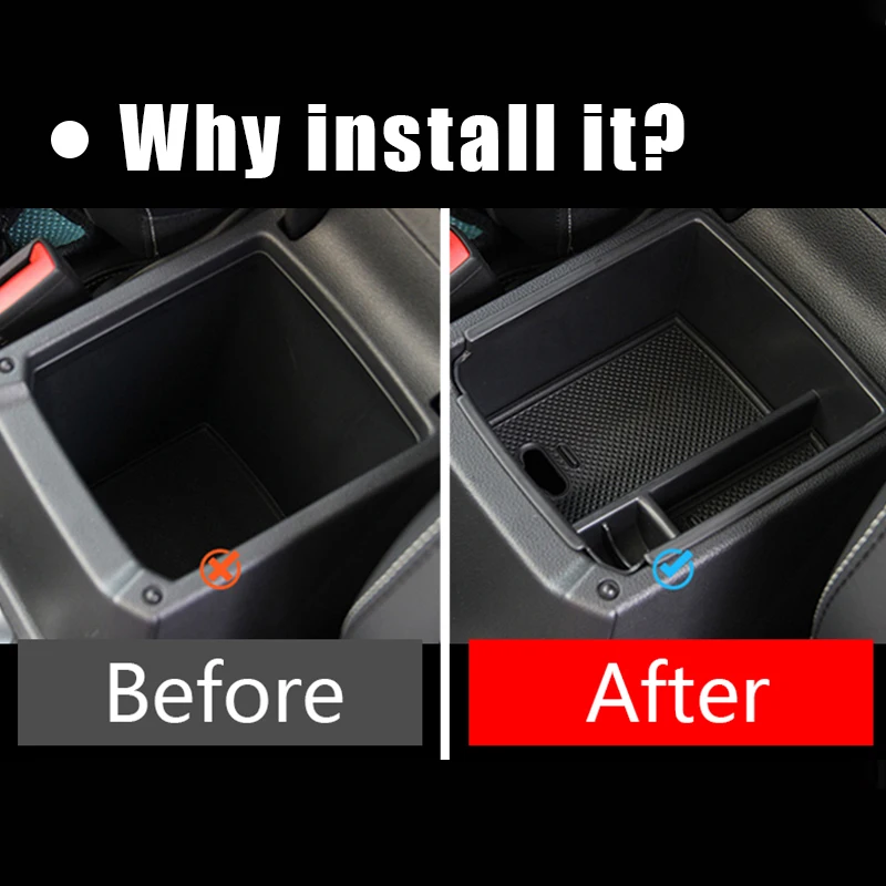 ل Volkswagen VW Tiguan MK2 2017 2018 2019 2020 2021 2022 2023 2024 Taos 2022-2024 سيارة مسند الذراع المركزي صندوق تخزين الملحقات