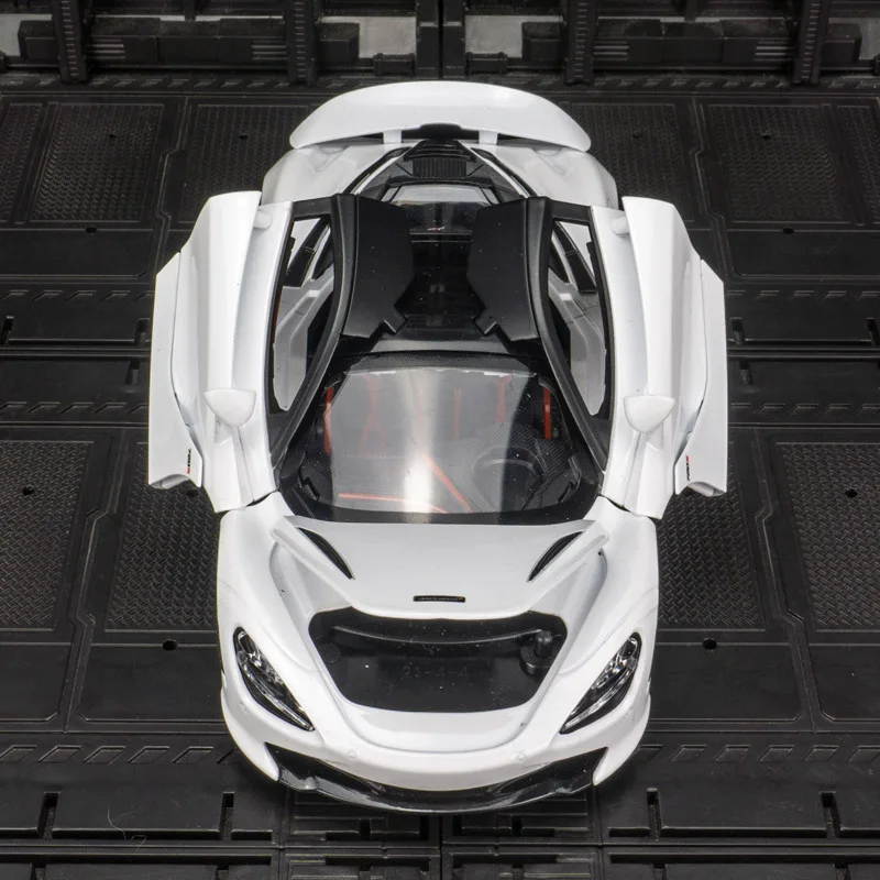 Ornement de modèle de voiture en alliage McLaren 720 1:24, jouet de course régénératif pour enfants, porte et capot peuvent être ouverts