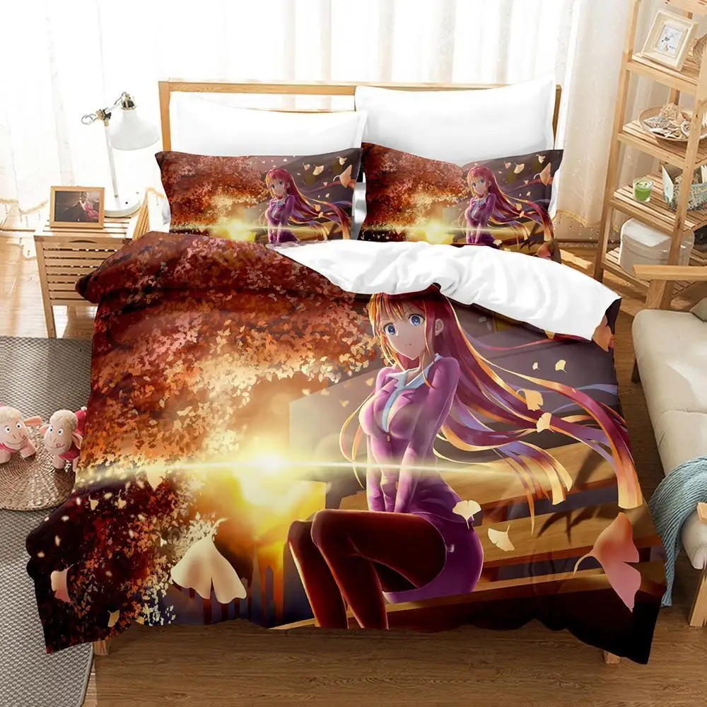 3d Print Anime We Never Learn: Bokuben Bedding Set Single Twin Full Queen King Size Bed Set Adult Kid Bedroom Duvet Cover Sets