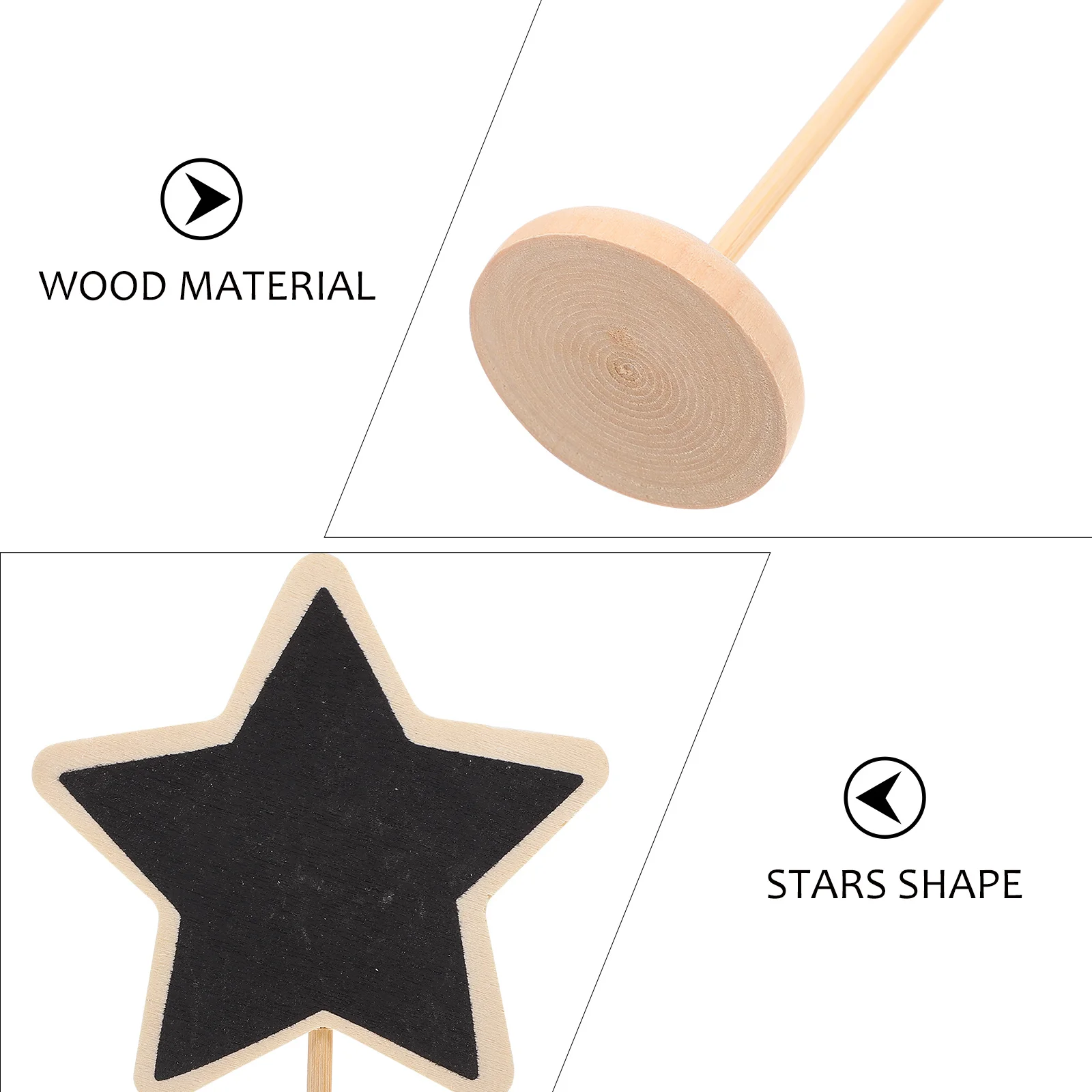 

10Pcs Mini Wooden Chalkboards Xmas Chalkboard Picks DIY Plants Toppers Garden Blackboards Party Decor Flowerpot Topper Message