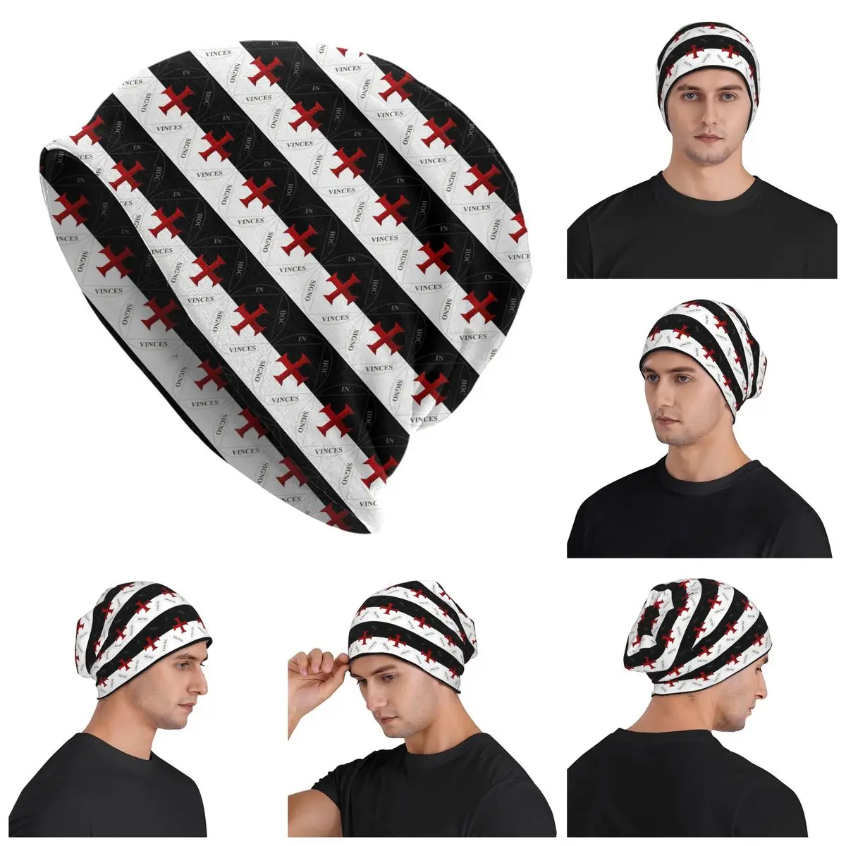 Knight Templar Sword Crusader Unisex Adult Beanies Caps Knitted Bonnet Hat Warm Hip Hop Autumn Winter Outdoor Skullies Hats