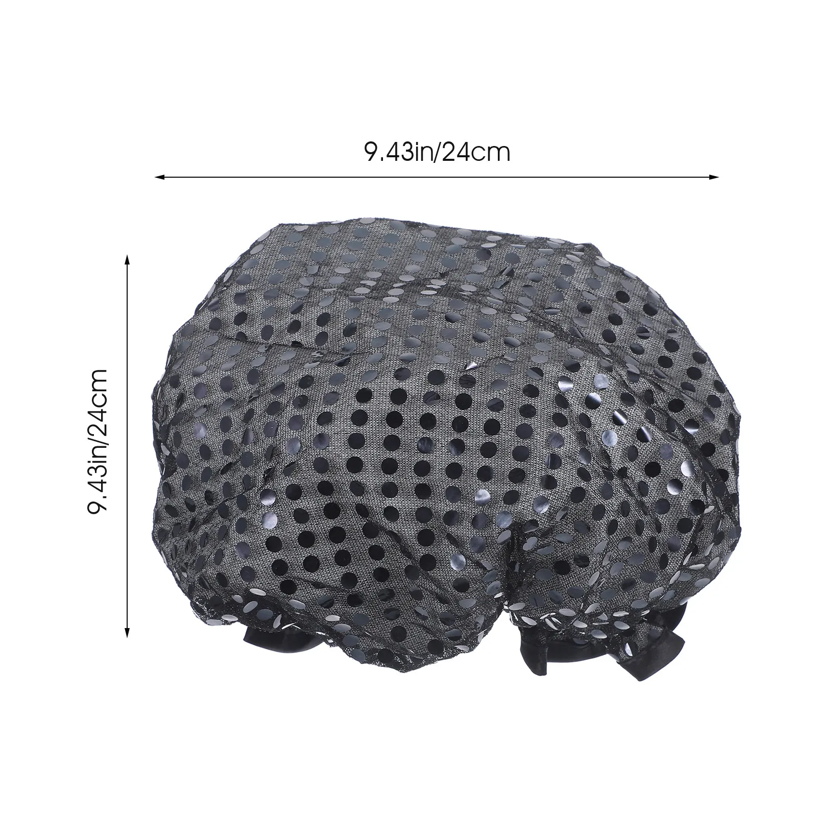 Large Waterproof Sequin Shower Cap Elastic Bathing Hat Reusable Hair Cover for Women Men Protection for Long Hair